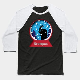 Krampus Snowglobe Baseball T-Shirt